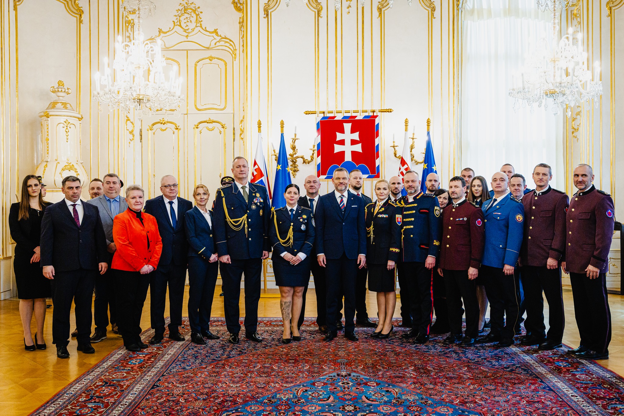 Novoročné prijatie záchranných zložiek prezidentom SR 